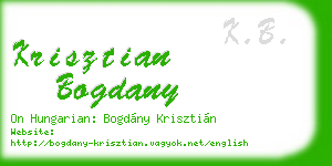 krisztian bogdany business card